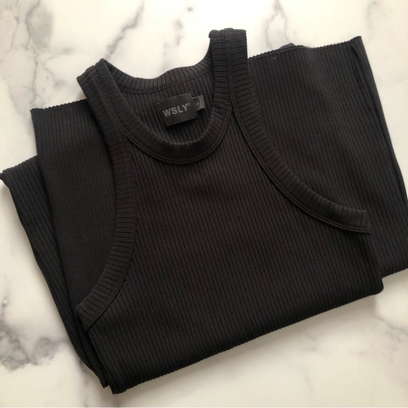 Bandier WSLY Rivington ribbed black dress S - Picture 6 of 7